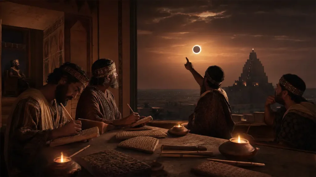 Astrónomos mesopotámicos registran un eclipse desde un palacio antiguo
