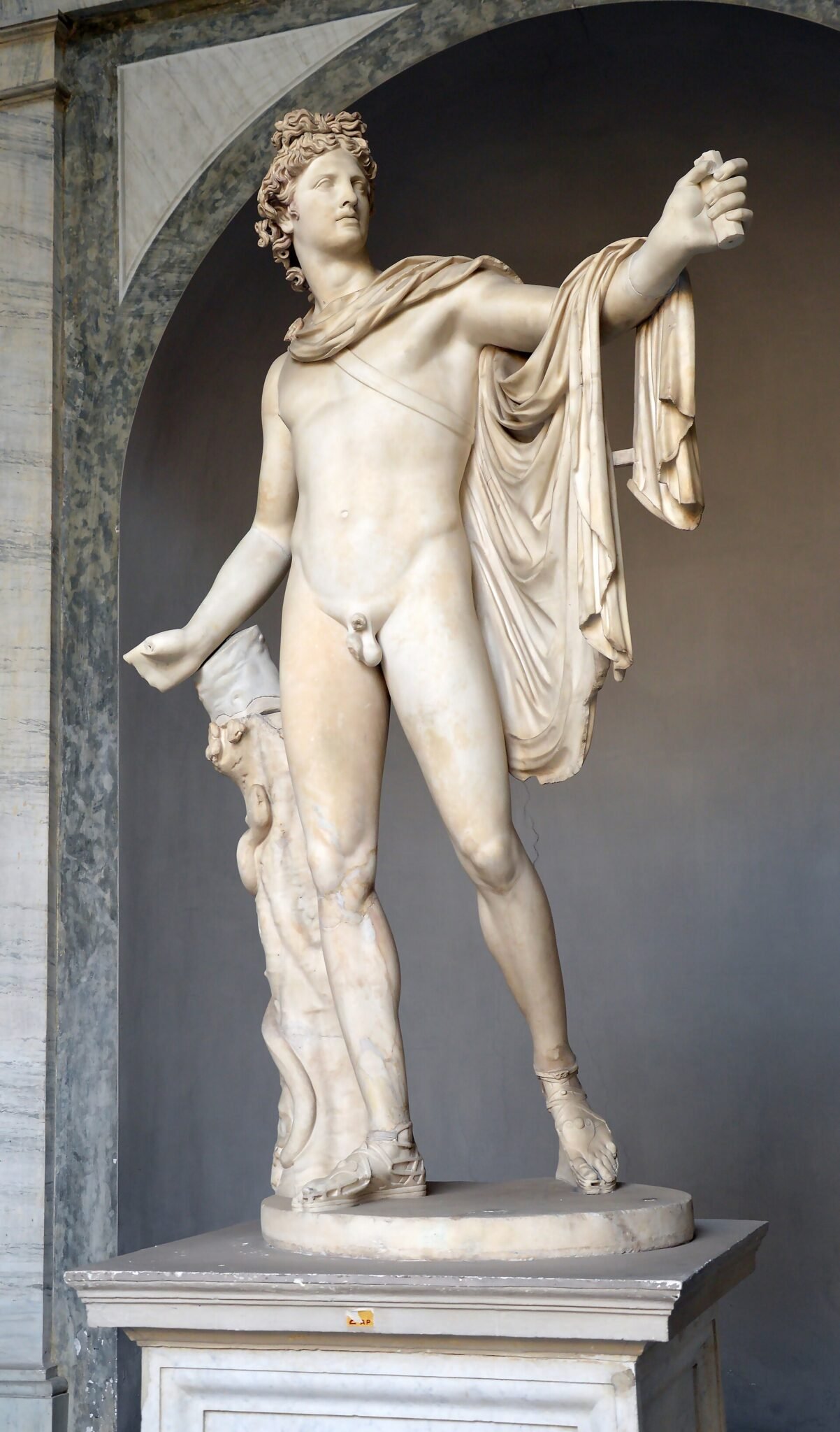 Apolo de Belvedere, escultura clu00e1sica griega en mu00e1rmol